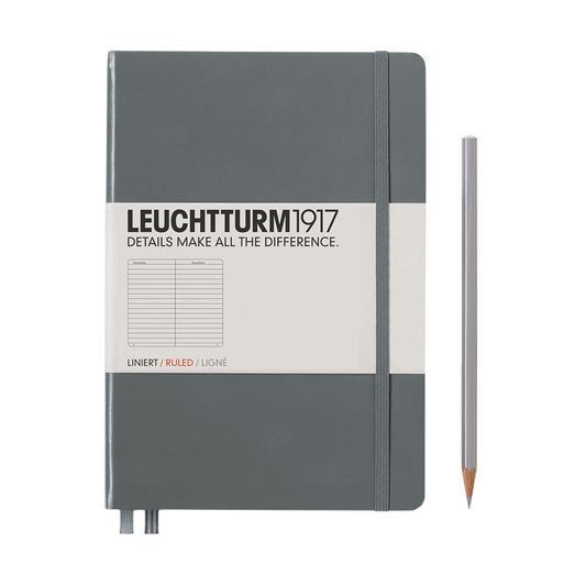 Leuchtturm1917 Medium Hardcover Notebook Lined Anthracite 