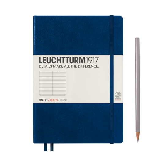 Leuchtturm1917 Medium Hardcover Notebook navy lined
