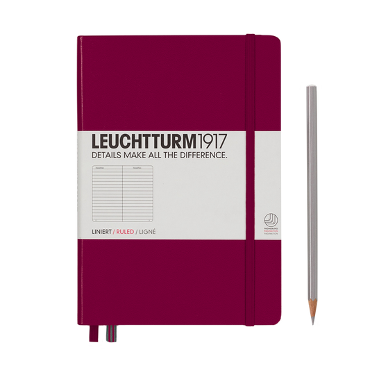 Leuchtturm1917 Medium Hardcover Notebook port red