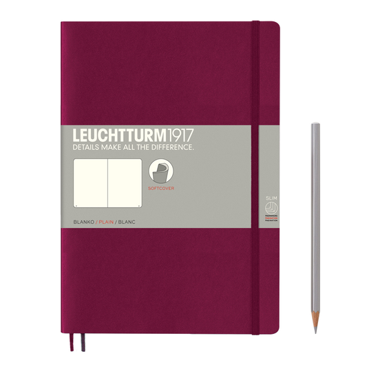 Leuchtturm1917 Composition Softcover Notebook black port red