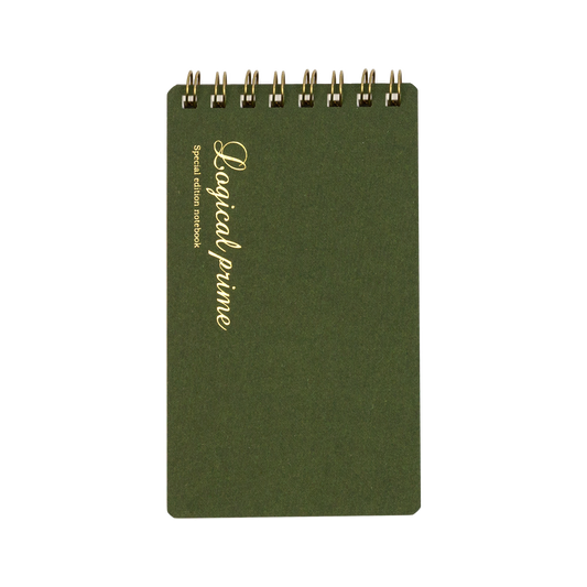 Logical Prime Ring Notebook Green Lined A7