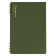 Logical Prime Ring Notebook Green Lined B5