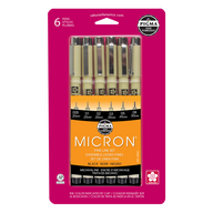 Pigma Micron Black 6 pack