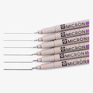 Pigma Micron Black 6 pack swatch