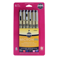 Pigma Micron PN Assorted 6-pack packaging