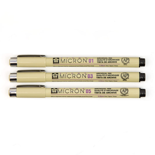 Pigma® Micron® Black Ultrafine 3-pack – Ink+Volt