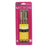 Pigma Micron Black Ultrafine 3 pack