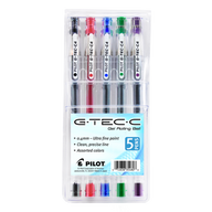 Pilot G-Tec-C Gel Rolling Ball Assorted Color 5-pack