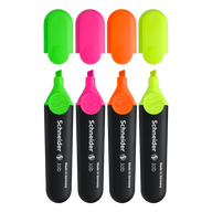 Schneider Job Highlighters 4-Pack Fluorescent