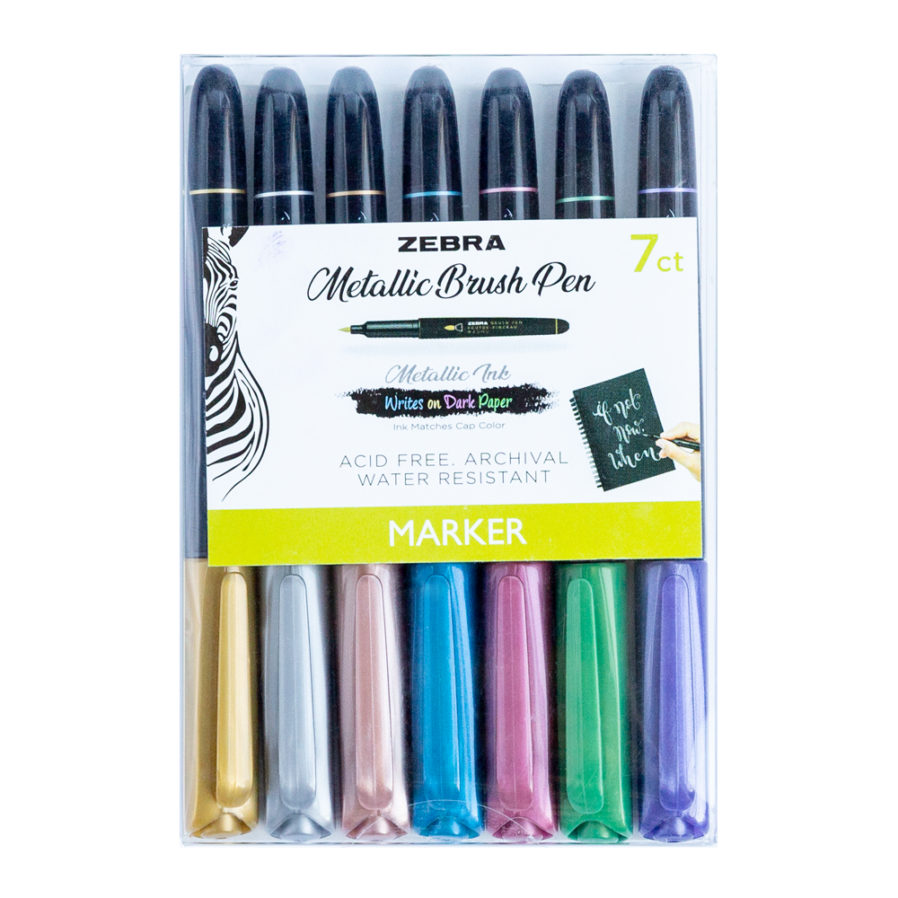 Zebra metallic brush pen Clearance