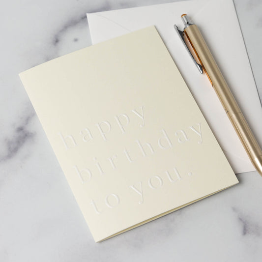 Happy Birthday Chic Greeting Card- Single Card
