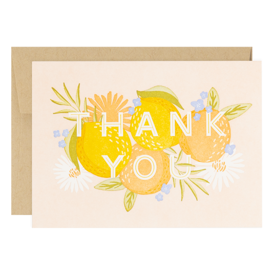 Lemon Peach - Thank You Card Set