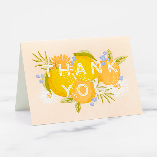 Lemon Peach - Thank You Card Set