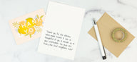 Lemon Peach - Thank You Card Set lifestyle