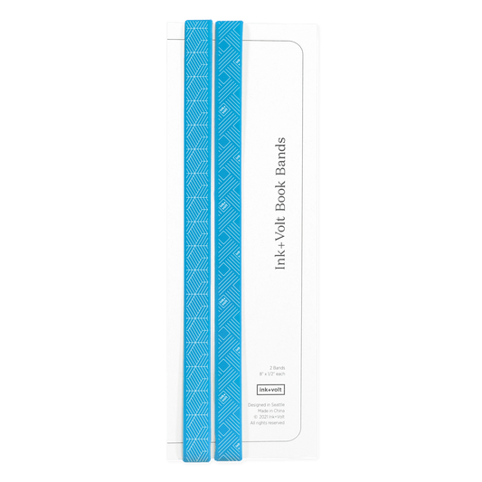 Ink+Volt Book Bands - Art Deco azure