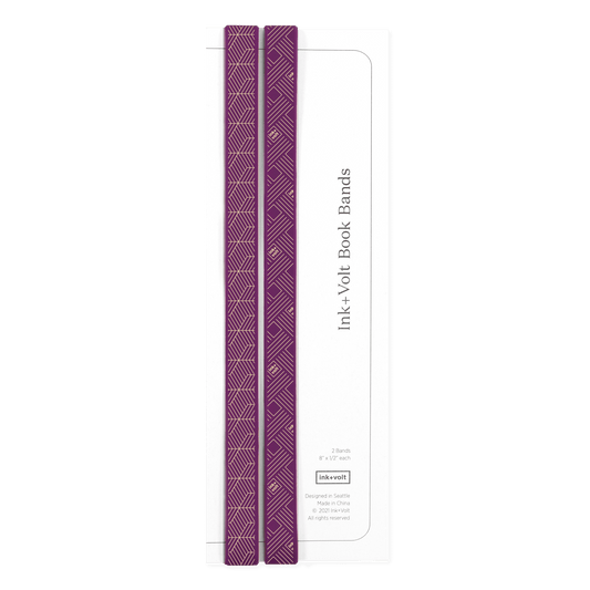 Ink+Volt Book Bands - Art Deco plum