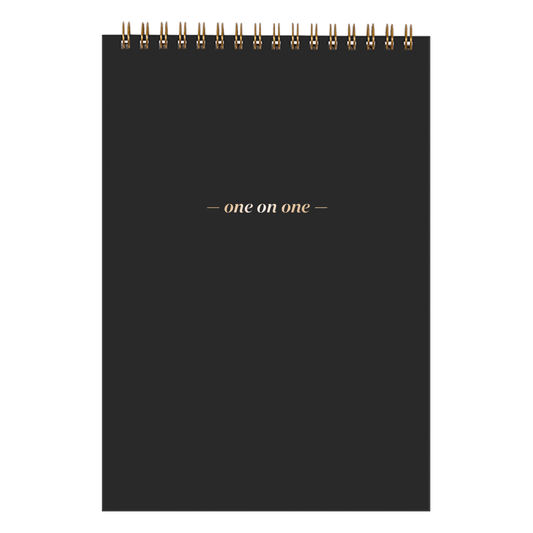 One On One Spiral Notepad black