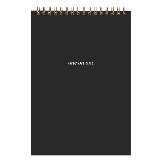 One On One Spiral Notepad black