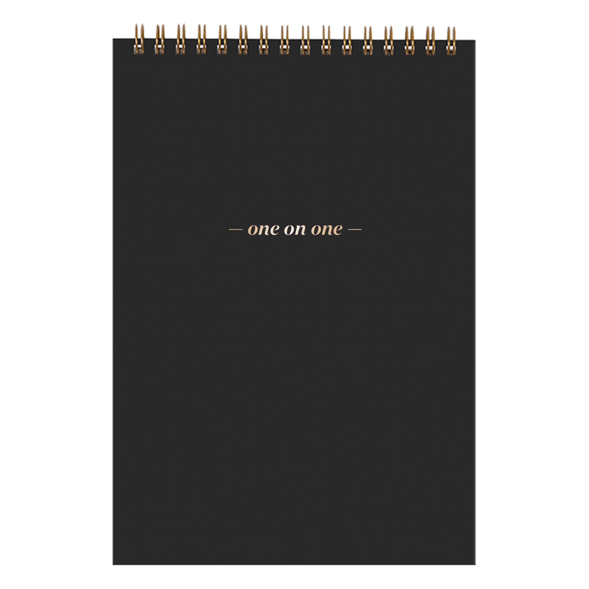 One On One Spiral Notepad black