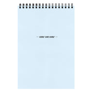 One On One Spiral Notepad - French Pastels bleue
