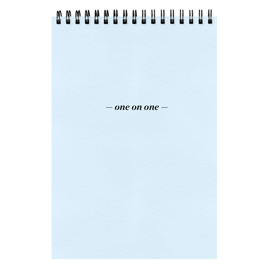 One On One Spiral Notepad - French Pastels bleue