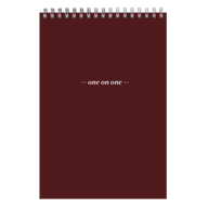 One On One Spiral Notepad merlot