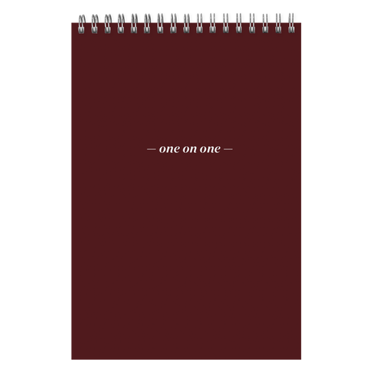 One On One Spiral Notepad merlot