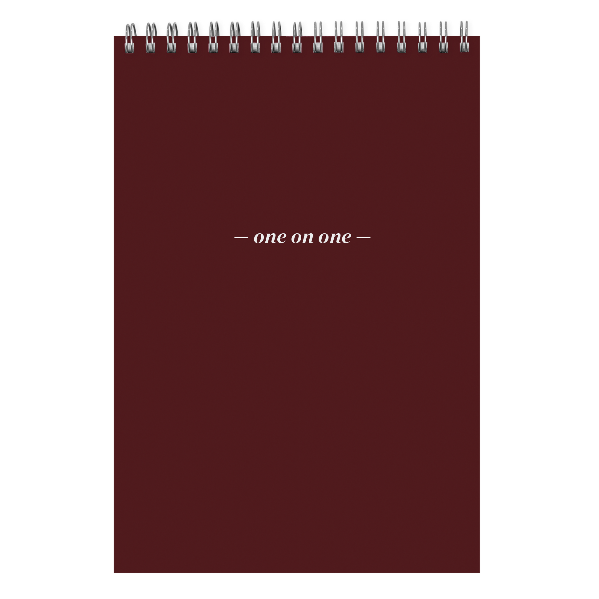 One On One Spiral Notepad merlot
