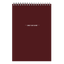 One On One Spiral Notepad merlot