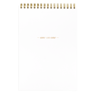 One On One Spiral Notepad white