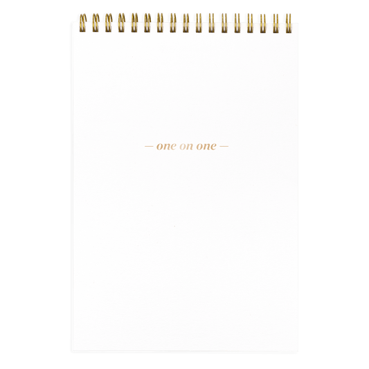 One On One Spiral Notepad white