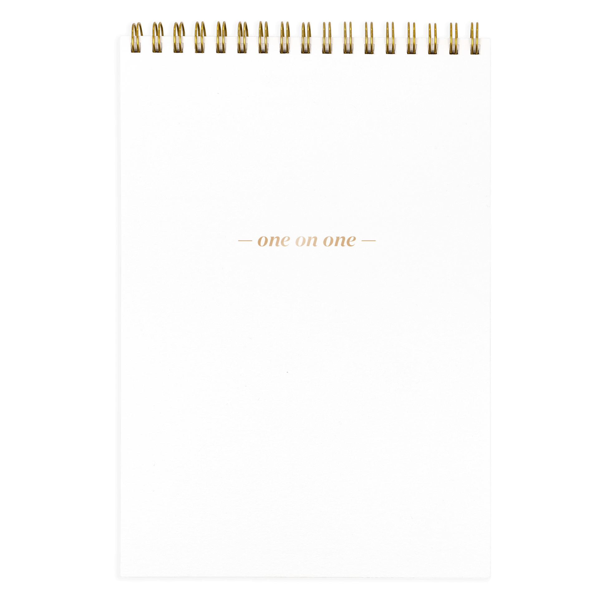 One On One Spiral Notepad white