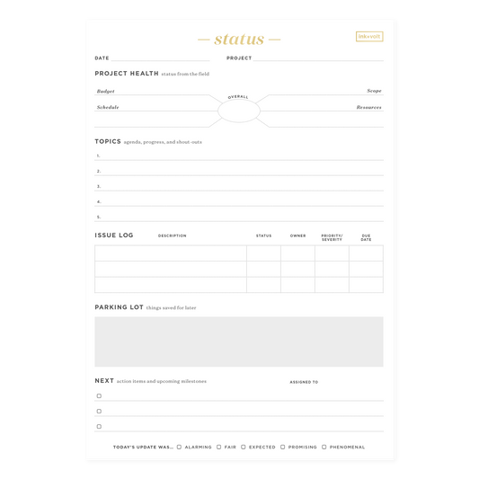 Project Status Pad