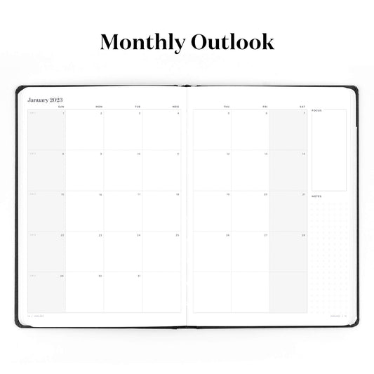 Goal Planner August-July - Soft Touch Cover monthly outlook
