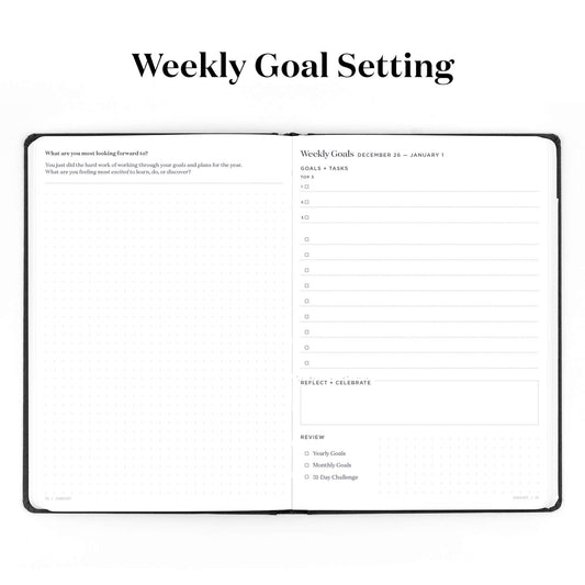 Goal Planner August-July - Soft Touch Cover weekly goal setting