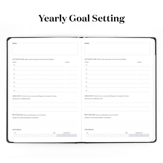 Goal Planner August-July - Soft Touch Cover yearly goal setting