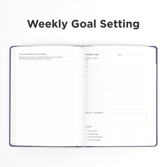 Ink+Volt 6-Month Undated Goal Planner weekly goal setting