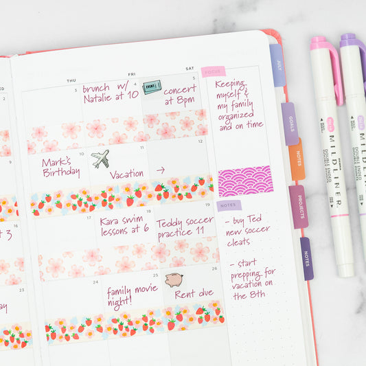 Weekly Planner and Markers Bundle Three by Three Seattle