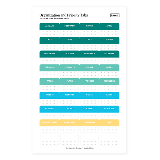 Ink+Volt Planner Tabs emerald