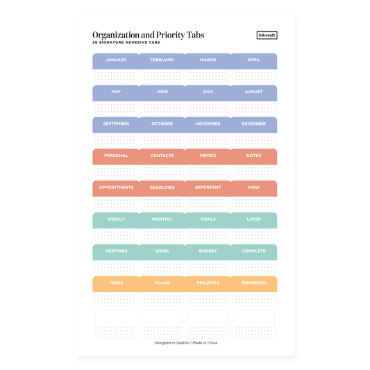 Ink+Volt Planner Tabs bright