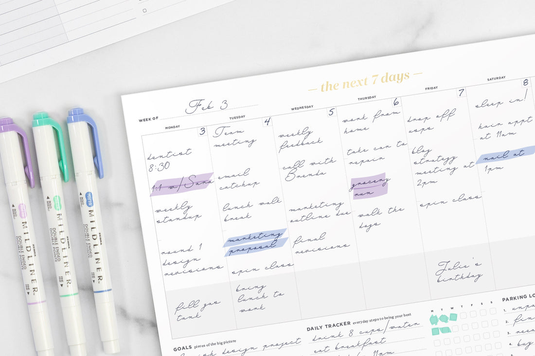 Ink Volt Weekly Planner Deskpad