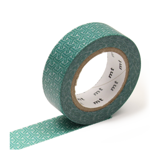 mt washi tape hexagons green