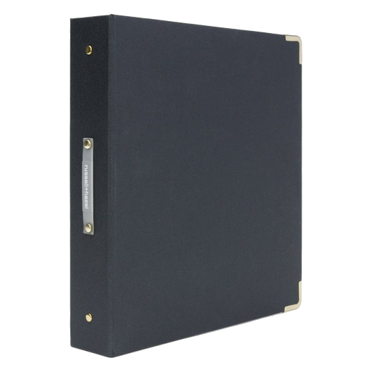 Metallic Bookcloth 3-Ring Binder onyx