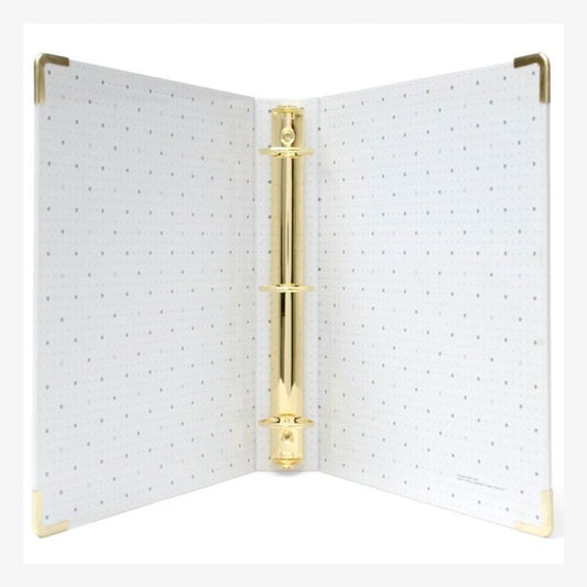 Metallic Bookcloth 3-Ring Binder inside