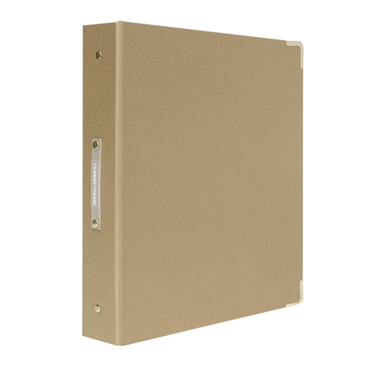 Metallic Bookcloth 3-Ring Binder medallion gold