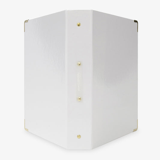 White Patent 3-Ring Binder